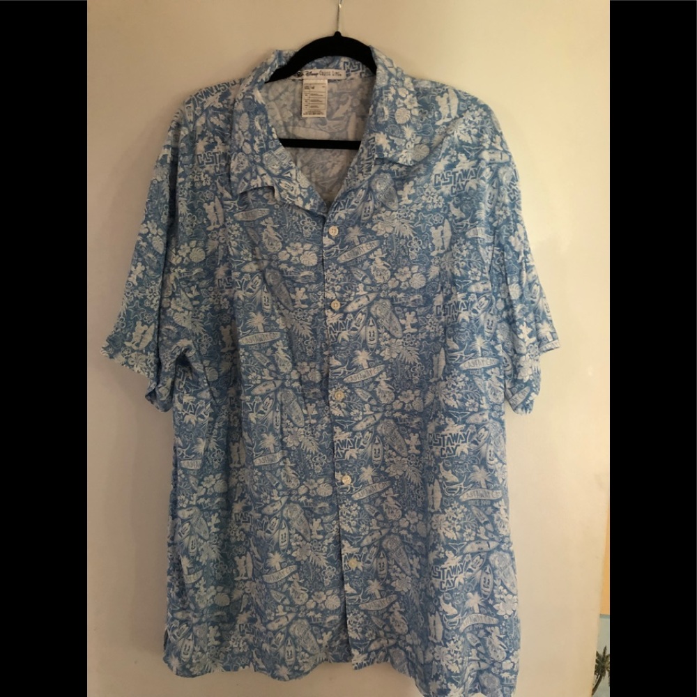 Disney Cruise DCL Castaway Cay Hawaiian Shirt NWOT